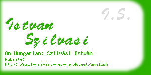istvan szilvasi business card